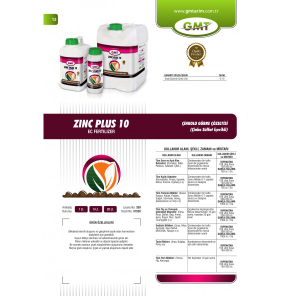 Gmt Zinc Plus 10 20 Lt - 3