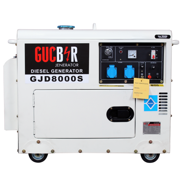 GÜÇBİR JENERATÖR GJD8000S (8 kVA) PORTATİF KABİNLİ DİZEL JENERATÖR MONOFAZE