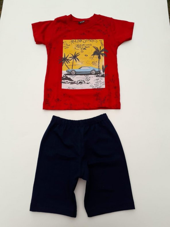 Büyümüş Baby Ocean Stories Baskılı Erkek Çocuk Alt Üst Takım 1-5 Yaş 2 Renk