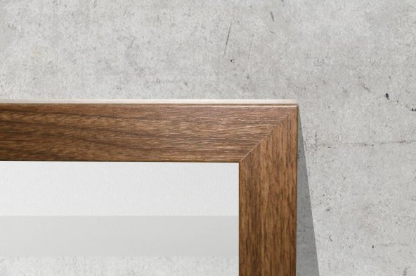 Chic Life Dekoratif Boy Aynası - Kahve Çerçeve - 3