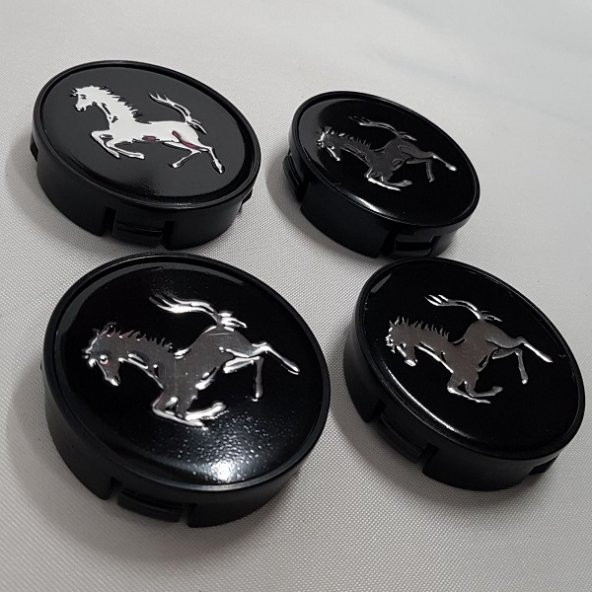 Jant Göbeğİ FERRARİ 58/55 55 mm YUVA 4'LÜ SET SİYAH Orjinal Tip
