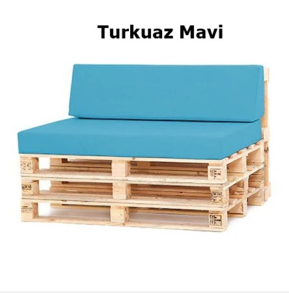 Dış Mekan Palet Balkon Yat Bahçe Sahil Minderi SU GEÇİRMEZ KUMAŞ Turkuaz