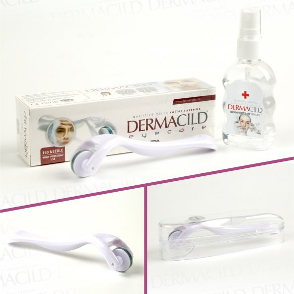 3,00 MM DERMACiLD 180 TİTANYUM İĞNE DERMAROLLER - GÖZ ÇEVRESİ VE ALTI TİTANYUM DERMA ROLLER - 3