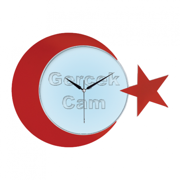 Kankalara Özel Ay Yıldızlı Duvar Saati - 2