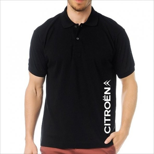 T-Shirt Polo Siyah SlimFit - Citroen