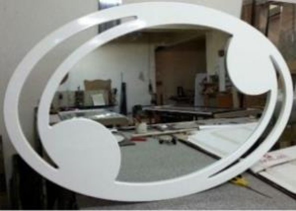 OVAL DUVAR AYNASI LAKE BOYALI - 2