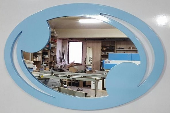 OVAL DUVAR AYNASI LAKE BOYALI - 4