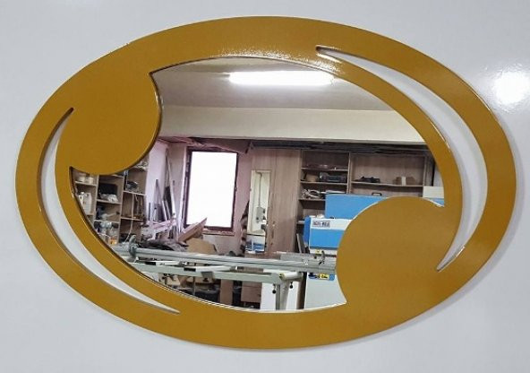 OVAL DUVAR AYNASI LAKE BOYALI - 5