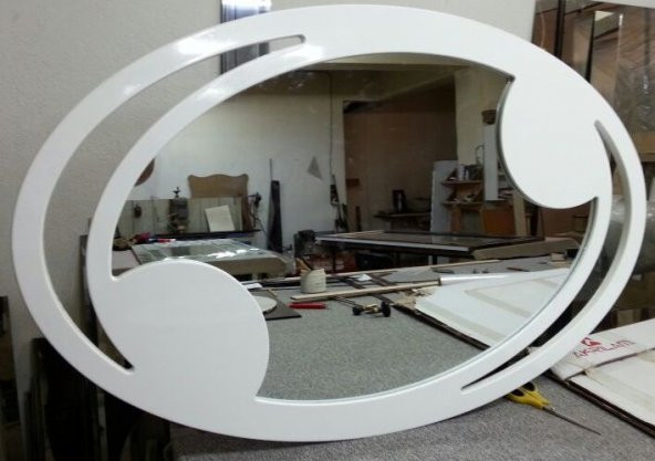 OVAL DUVAR AYNASI LAKE BOYALI - 6