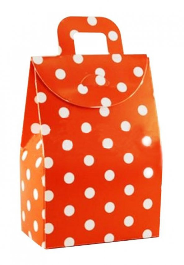 KIRMIZI BEYAZ PUANLI 5CM X 7CM 10LU