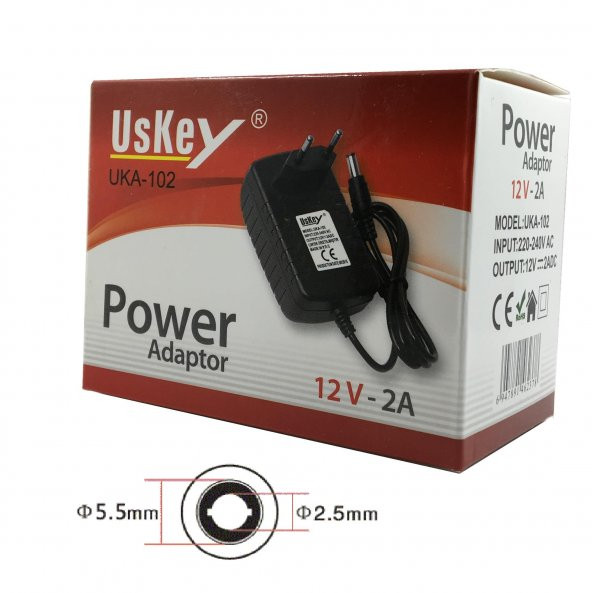 12 Volt 2 Amper Adaptör Uskey UKA-102