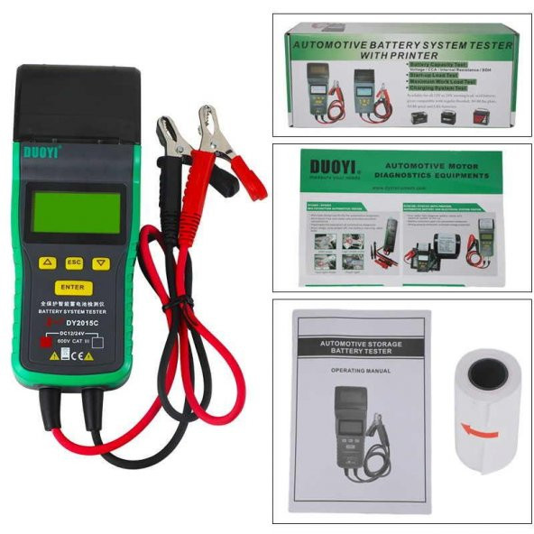 DUOYI DY2015C Termal Yazıcılı Otomotiv Akü Sistemi Test Cihazı 24V/12V - 5