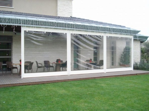 Çakır Branda 280x400 cm 0,60 mm Şeffaf Balkon Bahçe Kapama Çadır - 3