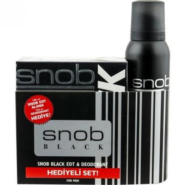 Snob Black Parfüm Edt 100 ml + 150 ml Deodorant Erkek Set
