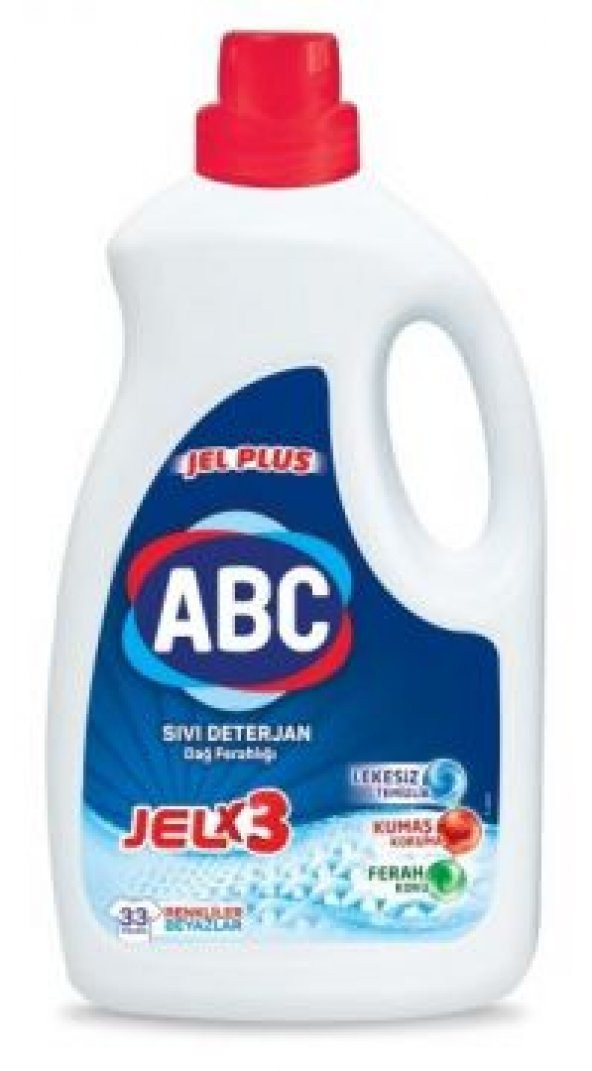 ABC Jel Plus Sıvı Çamaşır Deterjanı Dağ Ferahlığı 33 Yıkama 2145 ml