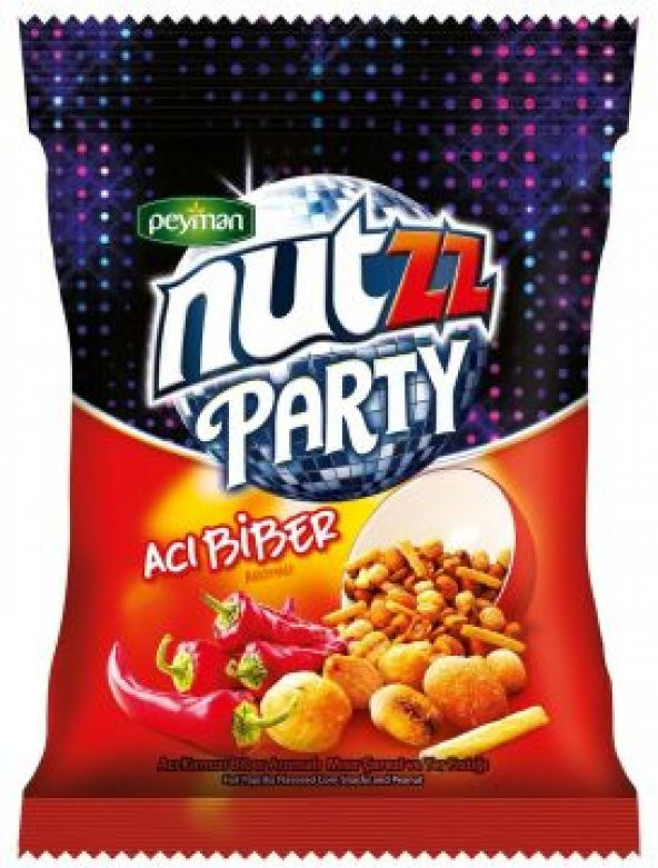 Peyman Nutzz Party Mix Acı Biberli 90 Gr