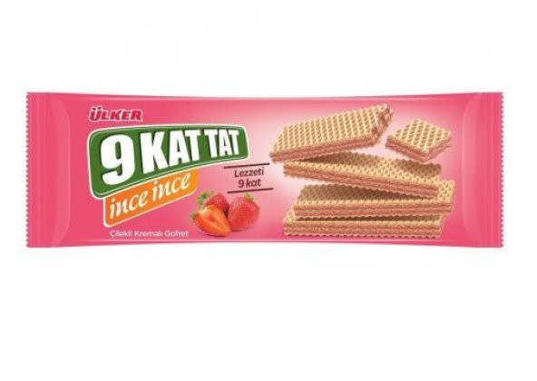 Ülker 9 Kat Tat İnce Çilekli Gofret 114 Gr - 1