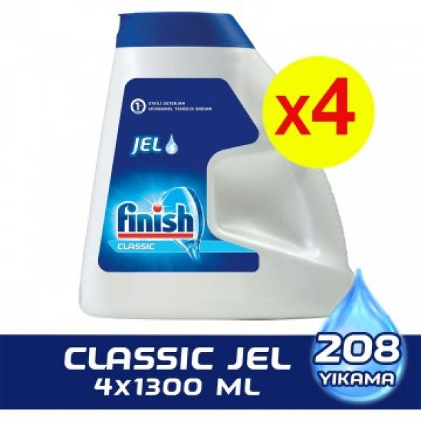 Finish Jel Bulaşık Makinesi Deterjanı 1300 ml Fırsat Paketi 4 Adet