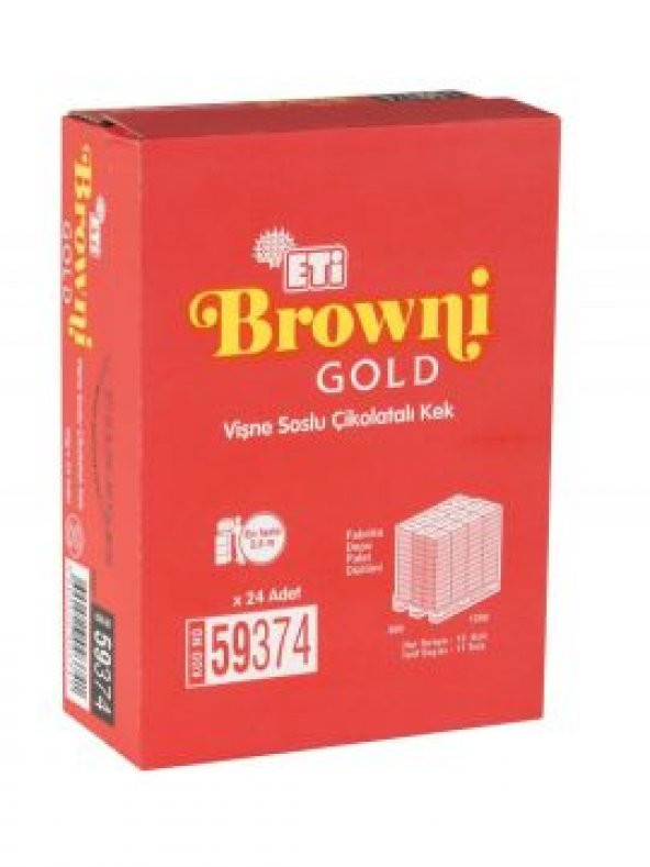 Eti Browni Gold Vişneli Kek 45 Gr x 24 Adet