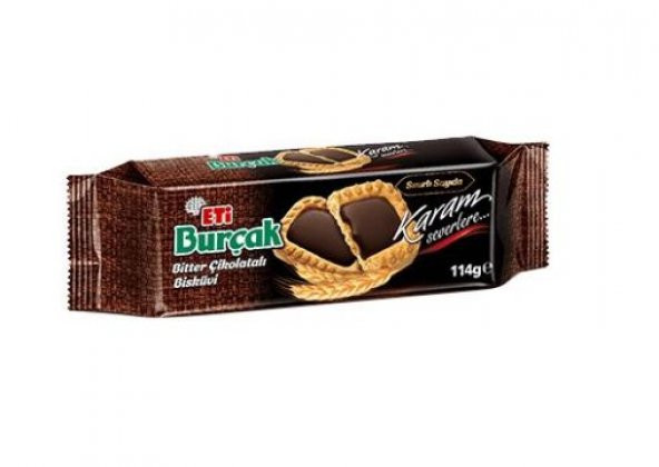 Eti Burçak Bitter Çikolatalı Bisküvi 114 Gr - 1