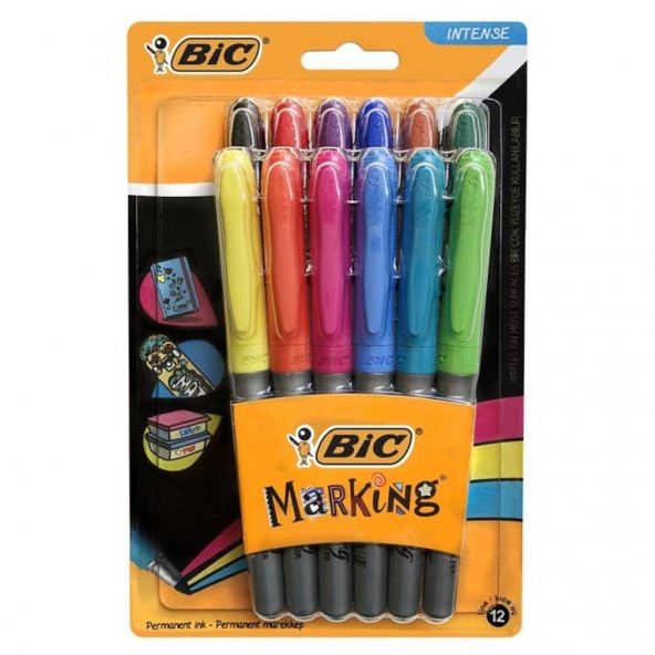 BIC Marking Color Permanent Markör Karışık 12li Blister