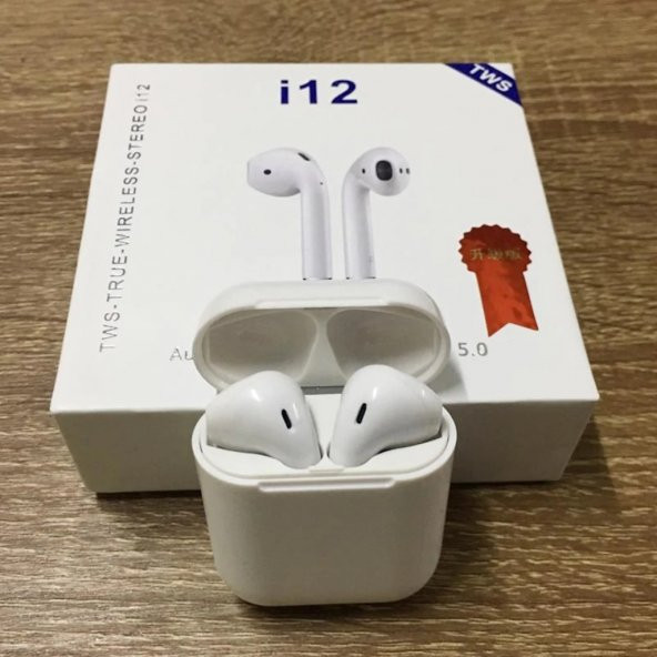i12 TWS Bluetooth 5.0 Kablosuz Kulaklık Dokunmatik Siri Destekli - 2