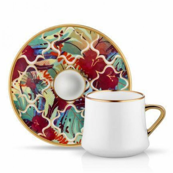 Koleksiyon Sufi Çay Fincan Seti 6 lı Amazon Tropıc