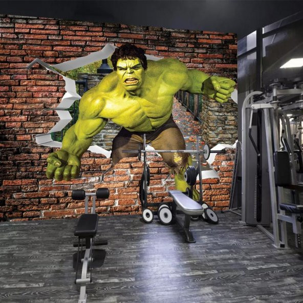 Spor Salonu Hulk Kiremit Tuğla Duvar Kağıdı