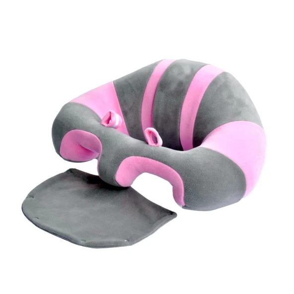 Bebek Destek Oturma Minderi - Gri Pembe