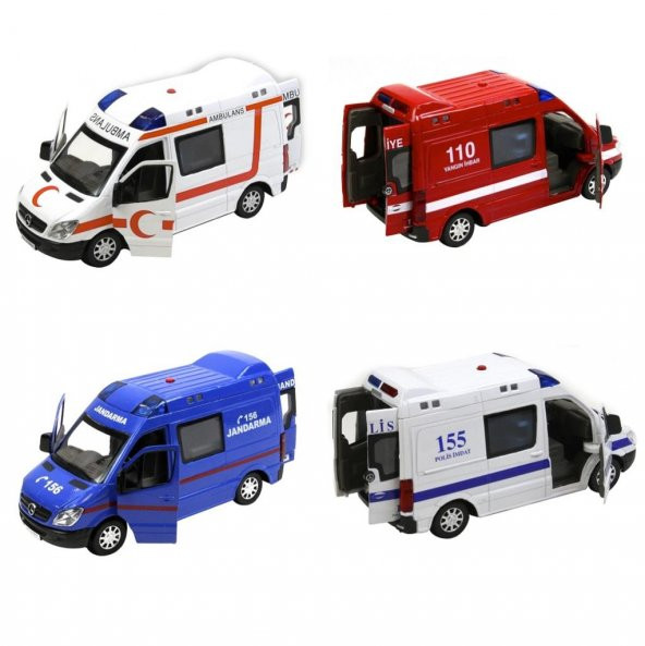 MERCEDES SPRİNTER JANDARMA-SESLİ-IŞIKLI * 1:32 ÖLÇEK * VARDEM * M - 6