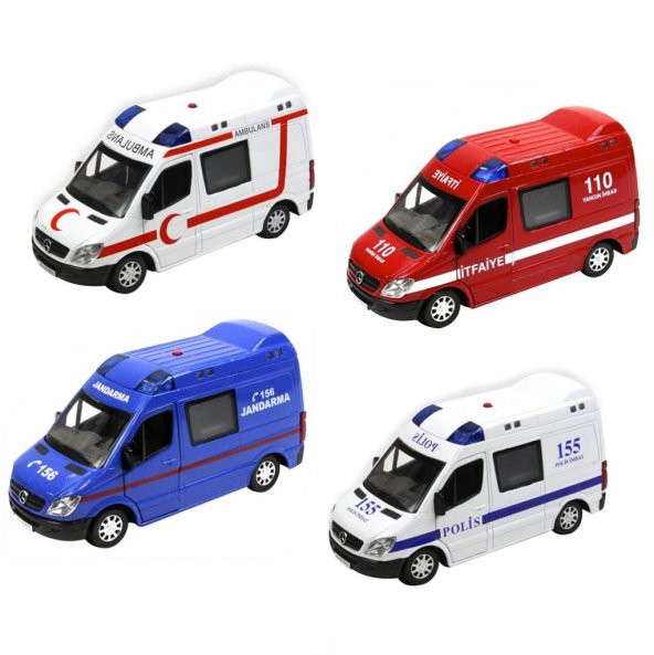 MERCEDES SPRİNTER JANDARMA-SESLİ-IŞIKLI * 1:32 ÖLÇEK * VARDEM * M - 7