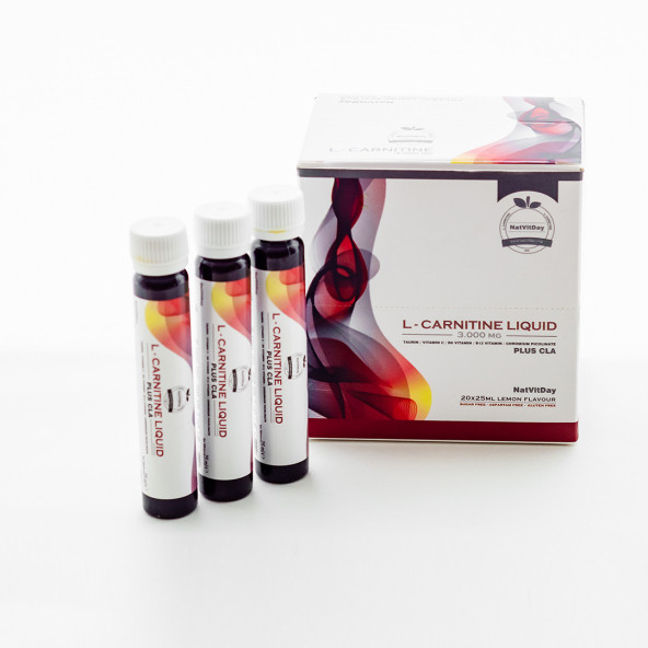 NatVitDay L-Carnitine Plus CLA Limon 3000Mg 25Ml X 20 Ampul