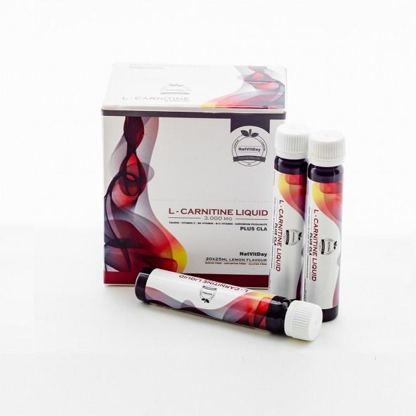 NatVitDay L-Carnitine Plus CLA Limon 3000Mg 25Ml X 20 Ampul - 4