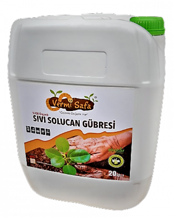 Vermisafa Organik Doğal Konsantre Sıvı Solucan Gübresi 20 L - 2