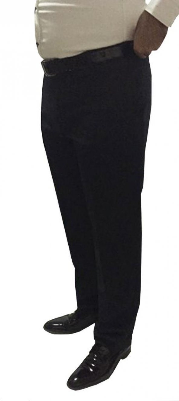 MERDAN TEK PİLE SİYAH ERKEK KUMAŞ PANTOLON - 1753 - 3