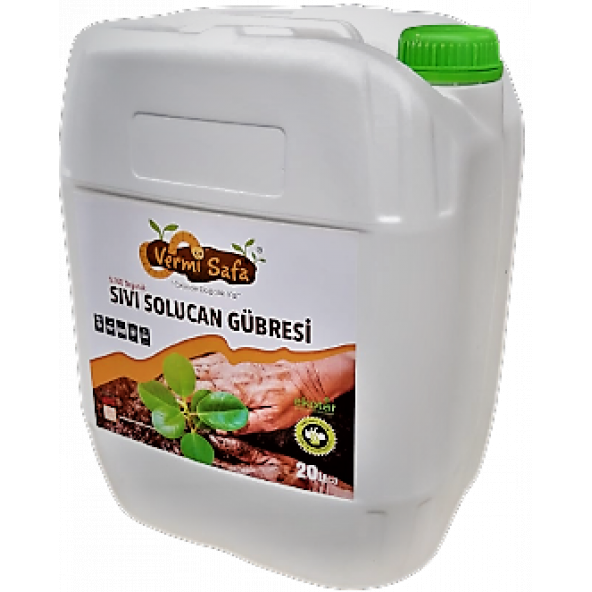 Vermisafa Organik Doğal Konsantre Sıvı Solucan Gübresi 20 L - 8