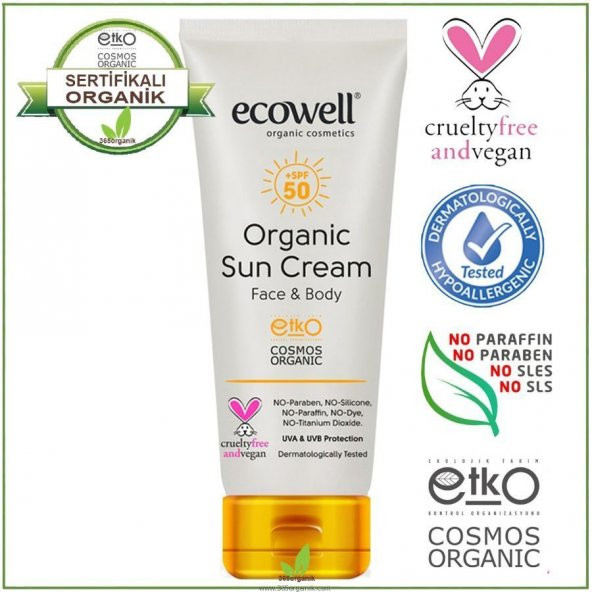 Ecowell Organik Güneş Kremi Spf 50 - 110 gr - 2
