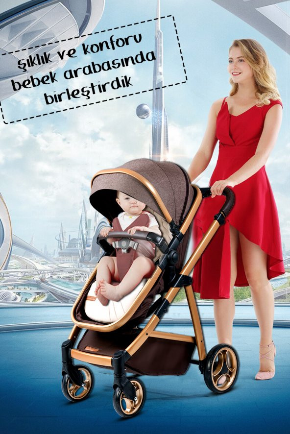 Baby Home Bh-955 Gold Vip Travel Sistem Bebek Arabası - 10