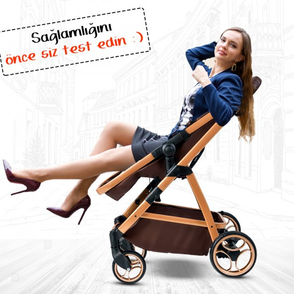 Baby Home Bh-955 Gold Vip Travel Sistem Bebek Arabası - 11