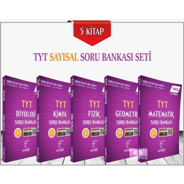 TYT Sayısal Soru Bankası Seti 5 Kitap Karekök Yayınları