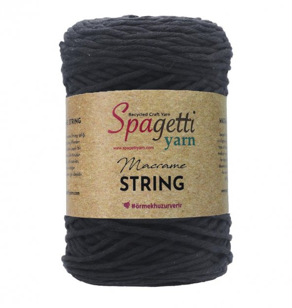 2mm 250g Siyah Makrome Tarama İpi - 2