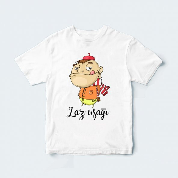 Coutoo Laz uşağı Yazılı Laz Figürlü Çocuk Çocuk T shirt - 1