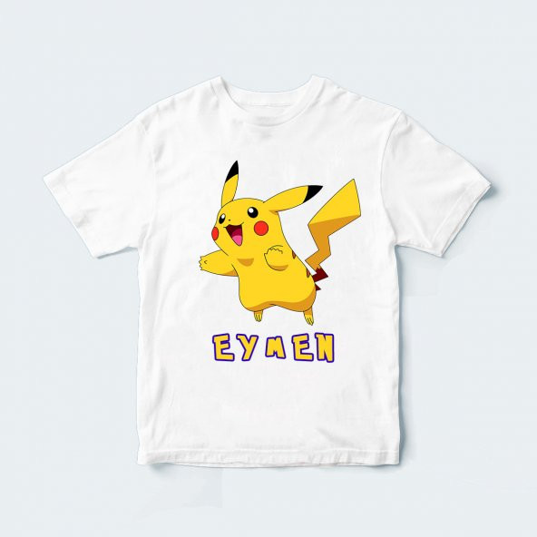 Coutoo Kişiye Özel İsimli Pikachu T Shirt