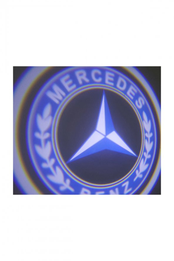 Mercedes Pilli Yapıştırmalı Kapı Altı Led Logo Aydınlatma Mesafe Sensörlü