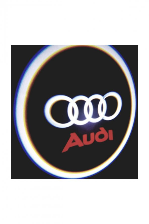 Audi  Pilli Yapıştırmalı Kapı Altı Led Logo Aydınlatma Mesafe Sensörlü