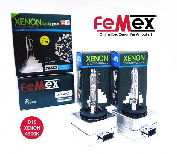 Femex XenStart HID D1S XENON OTO AMPUL 4300K 2 ADET 4400 Lumen