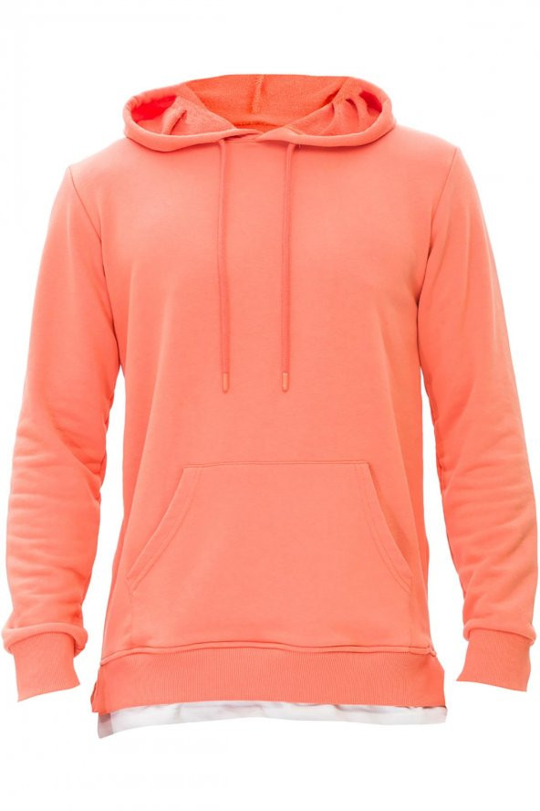 Karinmoda Günlük Erkek Sweatshirt Kapşonlu Pembe - 6