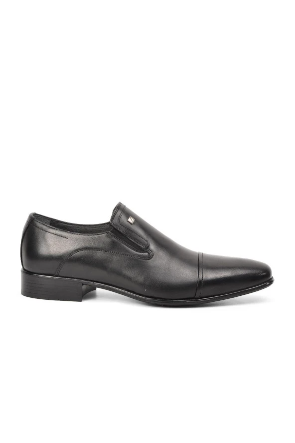 Fosco 3015-3 Siyah Erkek Hakiki Deri Klasik Ayakkabı