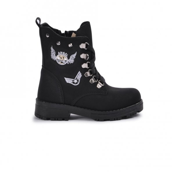 Aspor 630-P Siyah Fermuarlı Kız Çocuk Bot - 2