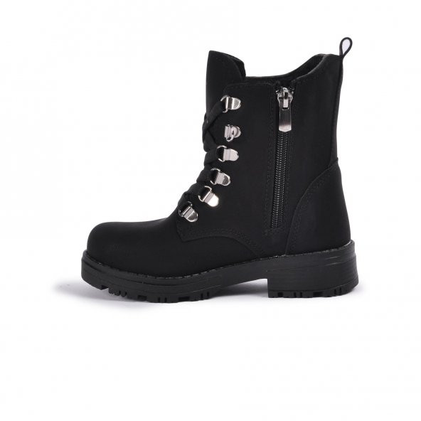 Aspor 630-P Siyah Fermuarlı Kız Çocuk Bot - 3